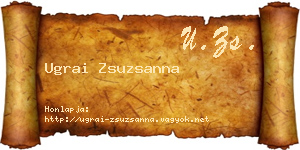 Ugrai Zsuzsanna névjegykártya